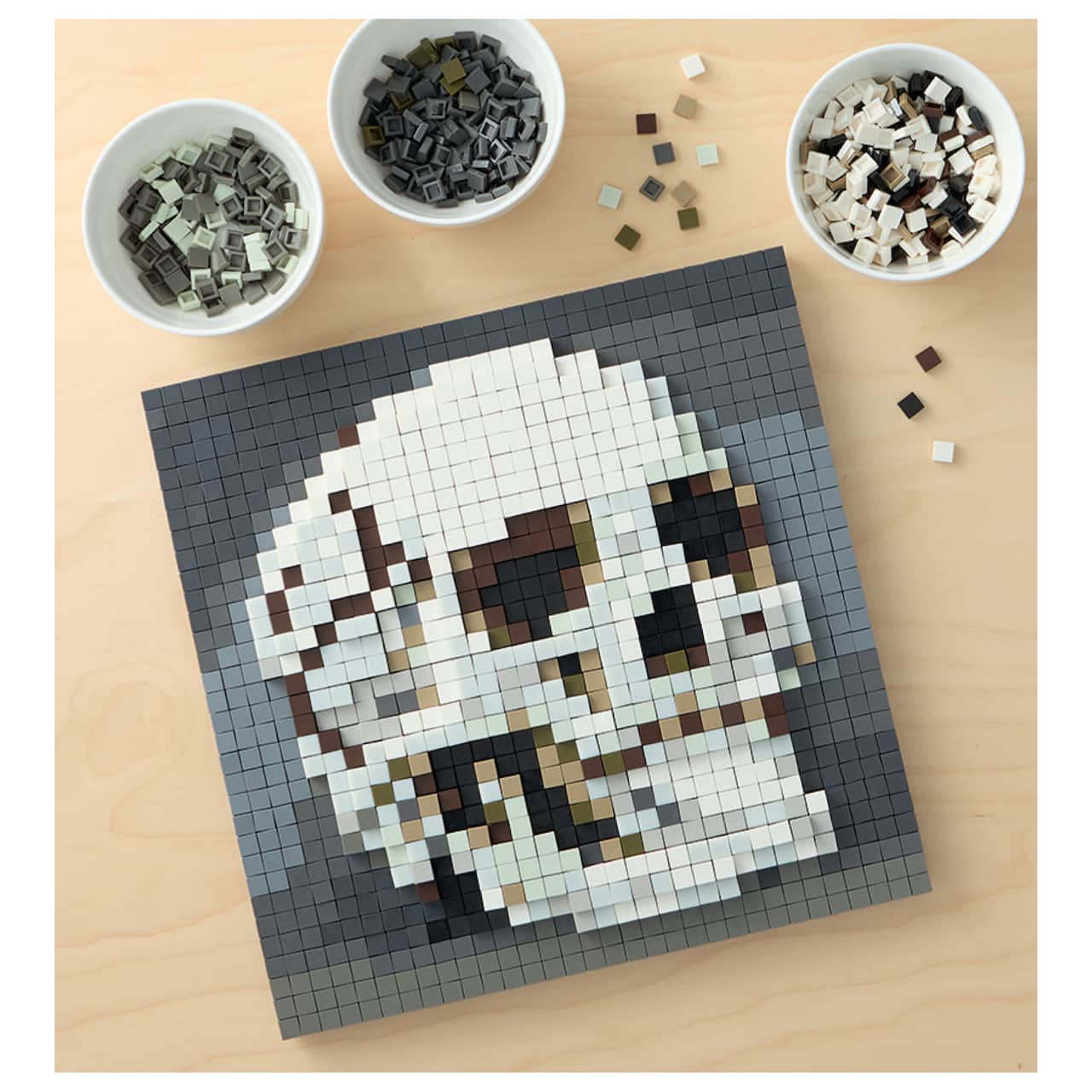 10" x 10" Skull Pixelated Brick Art Kit by Make Market®